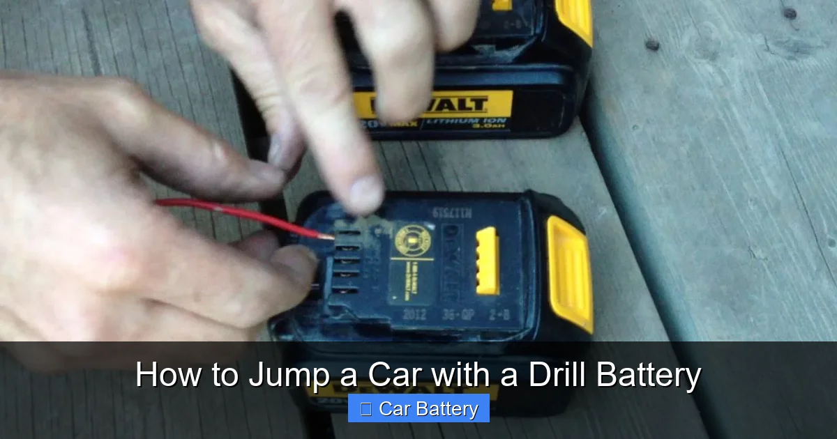 How to Jump a Car with a Drill Battery