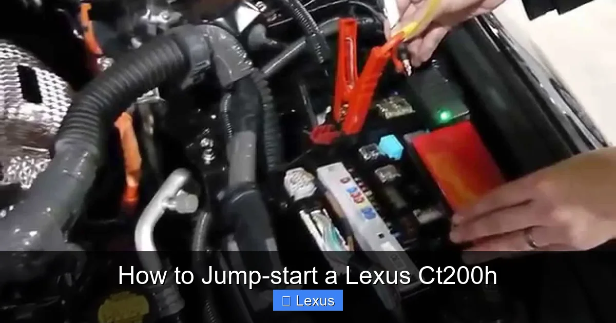 How to Jump-start a Lexus Ct200h