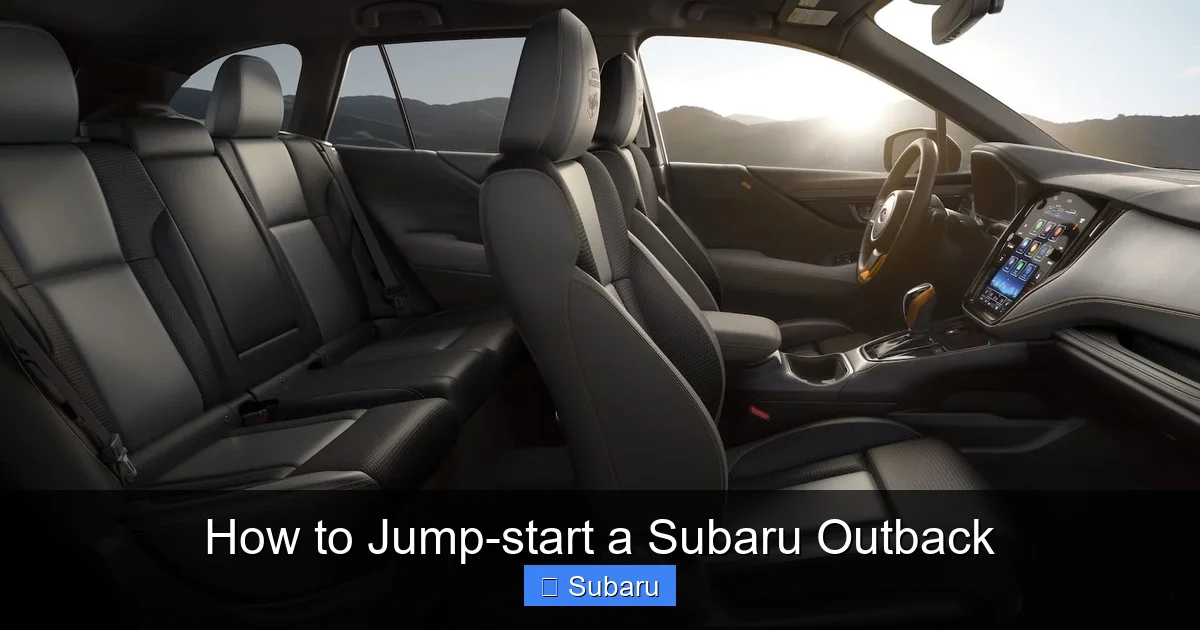 How to Jump-start a Subaru Outback