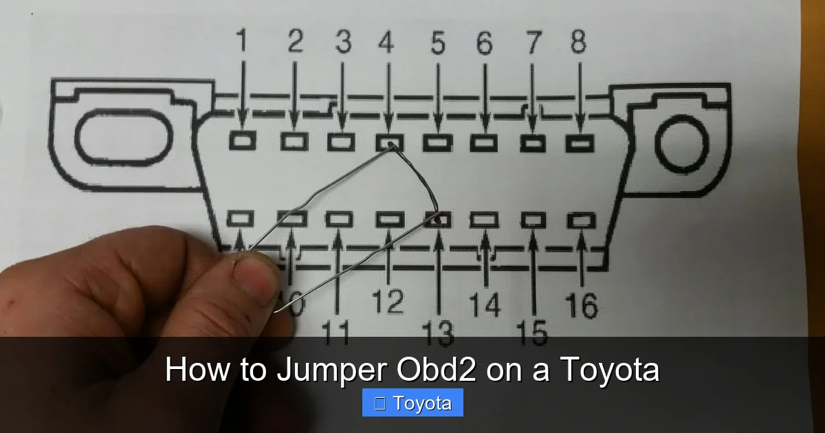 How to Jumper Obd2 on a Toyota