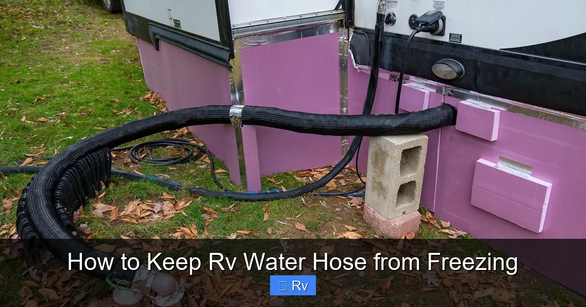 How to Keep Rv Water Hose from Freezing