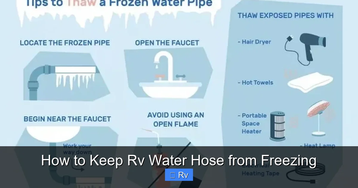 How to Keep Rv Water Hose from Freezing
