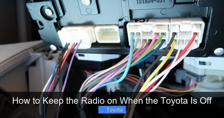 How to Keep the Radio on When the Toyota Is Off
