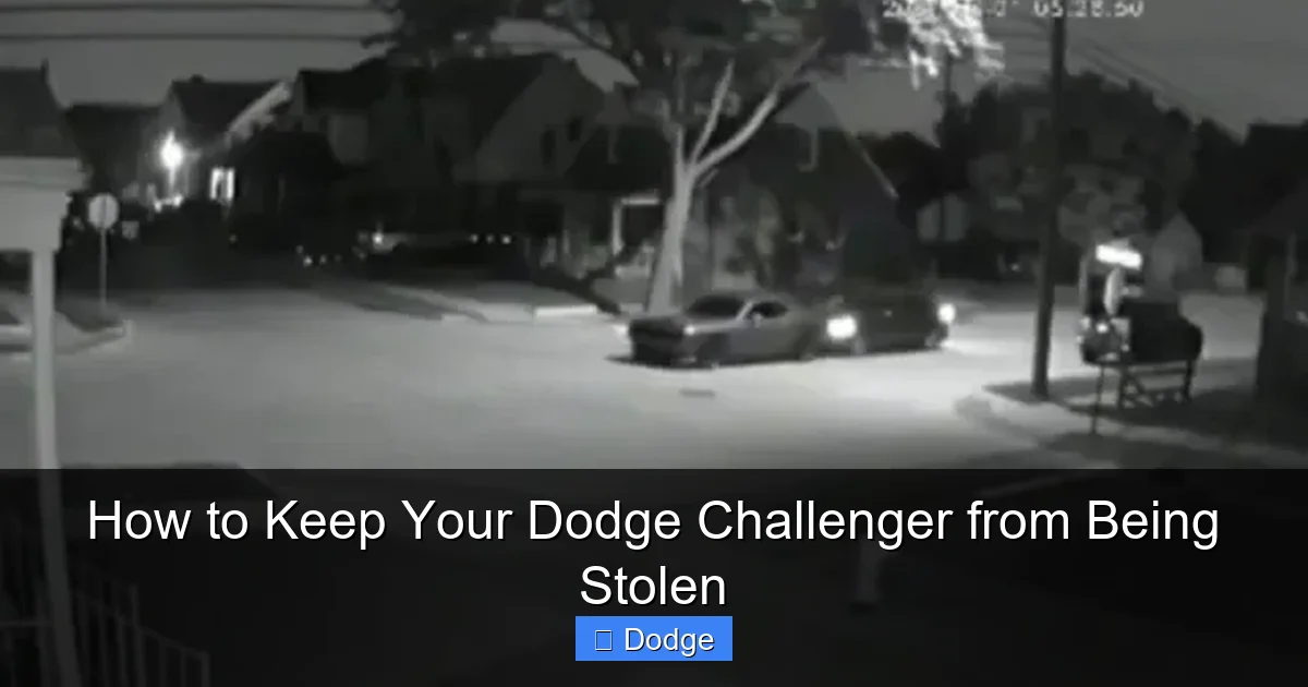 How to Keep Your Dodge Challenger from Being Stolen