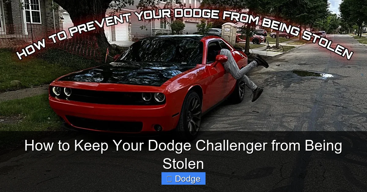 How to Keep Your Dodge Challenger from Being Stolen