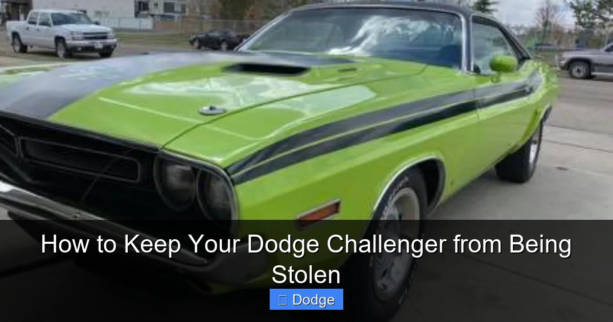 How to Keep Your Dodge Challenger from Being Stolen