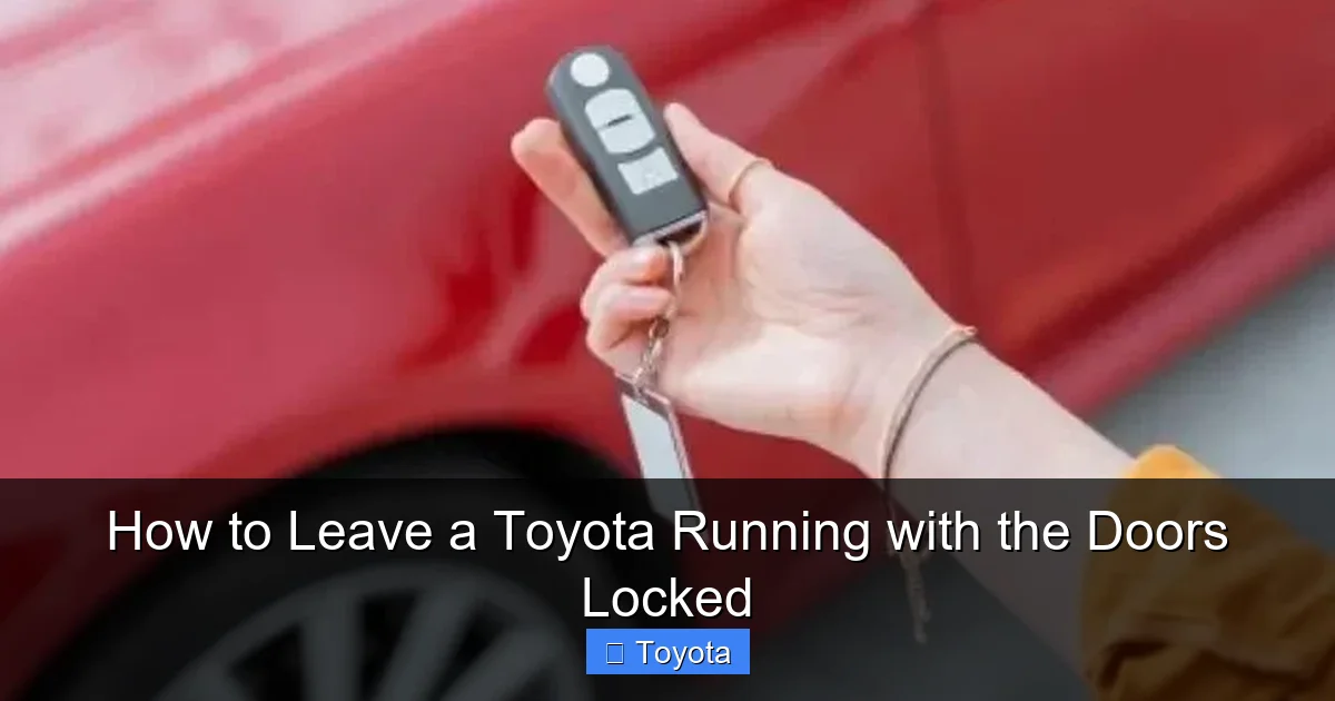 How to Leave a Toyota Running with the Doors Locked