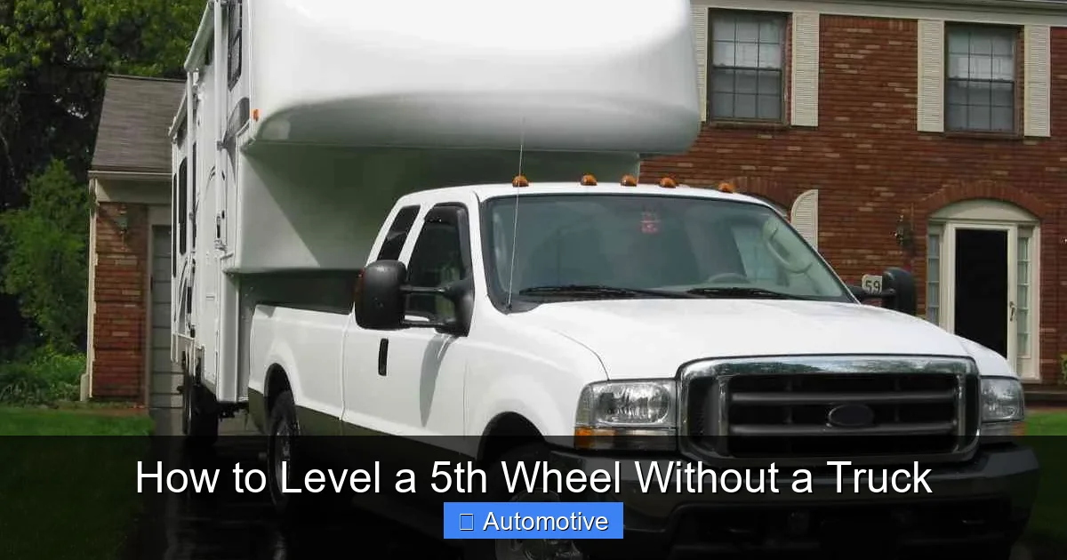 How to Level a 5th Wheel Without a Truck