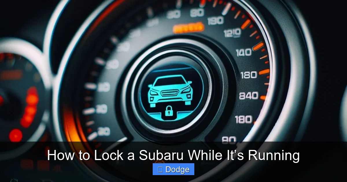 How to Lock a Subaru While It’s Running