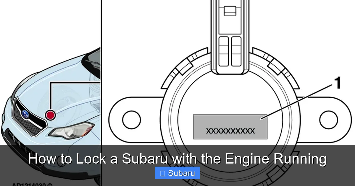 How to Lock a Subaru with the Engine Running