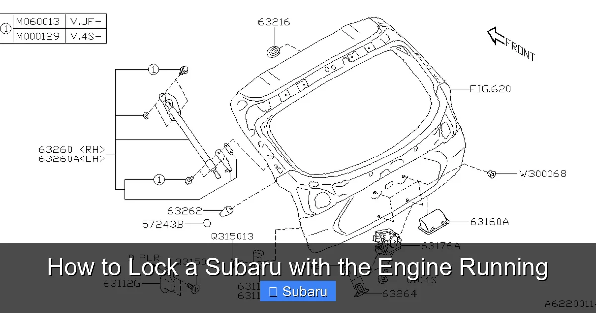 How to Lock a Subaru with the Engine Running