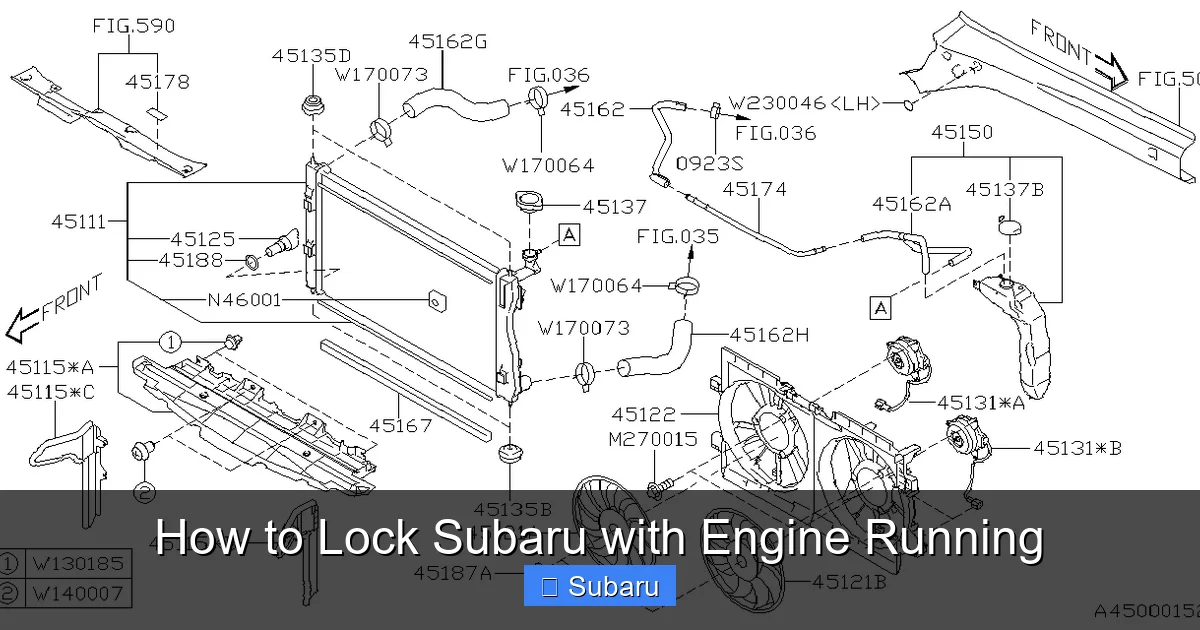 How to Lock Subaru with Engine Running