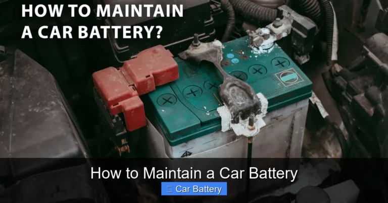 How to Maintain a Car Battery
