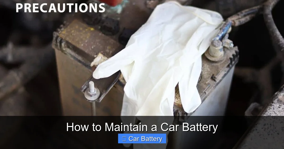 How to Maintain a Car Battery