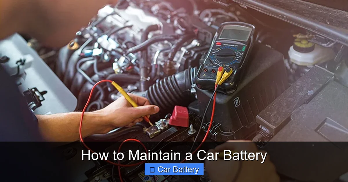How to Maintain a Car Battery