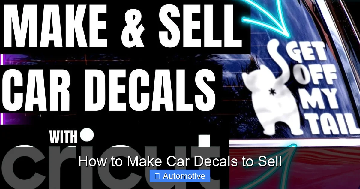 How to Make Car Decals to Sell