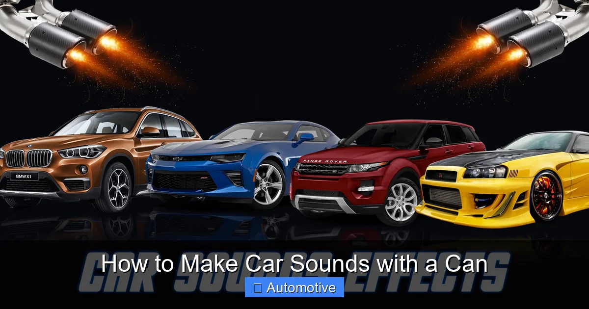 How to Make Car Sounds with a Can
