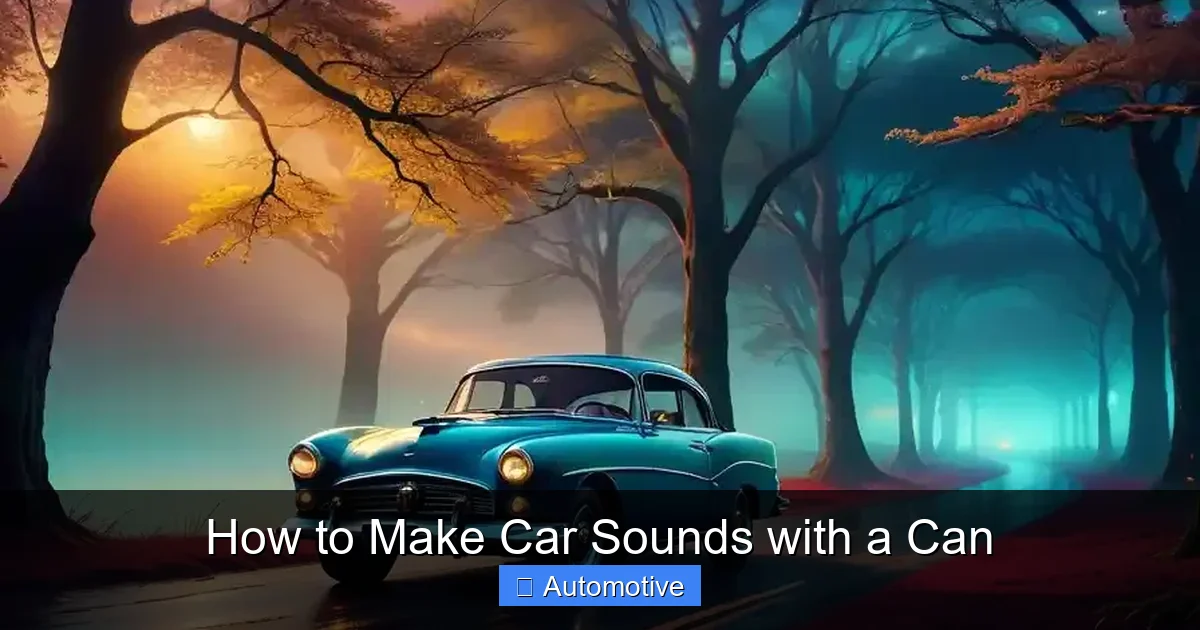 How to Make Car Sounds with a Can