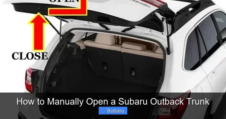 How to Manually Open a Subaru Outback Trunk