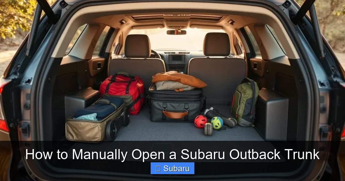 How to Manually Open a Subaru Outback Trunk