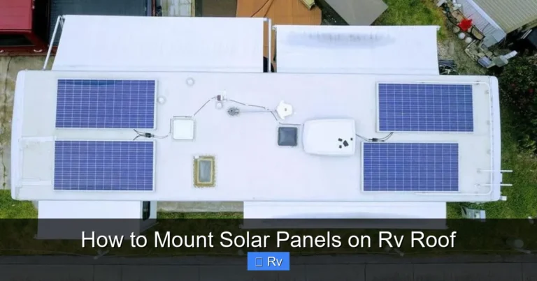 How to Mount Solar Panels on Rv Roof
