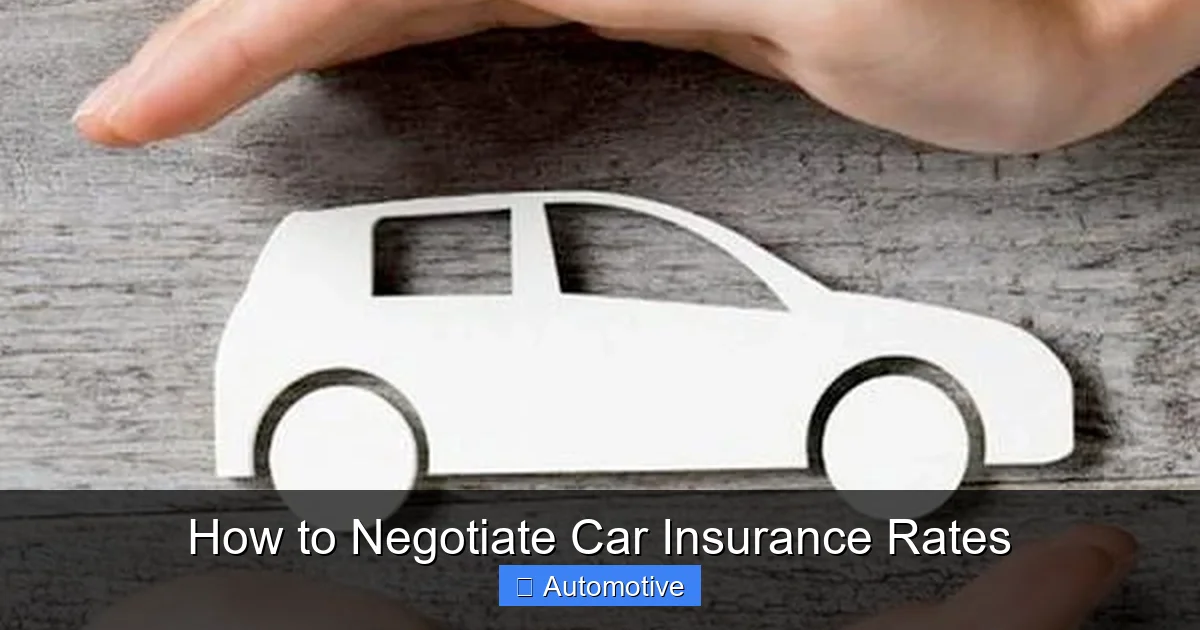 How to Negotiate Car Insurance Rates