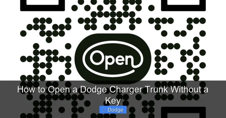 How to Open a Dodge Charger Trunk Without a Key