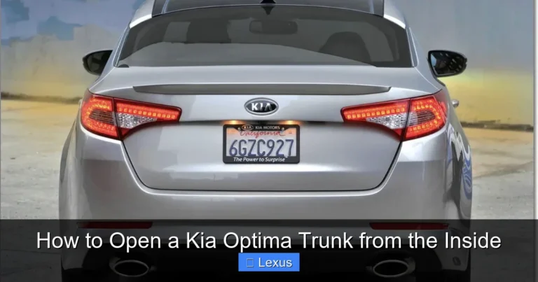 How to Open a Kia Optima Trunk from the Inside