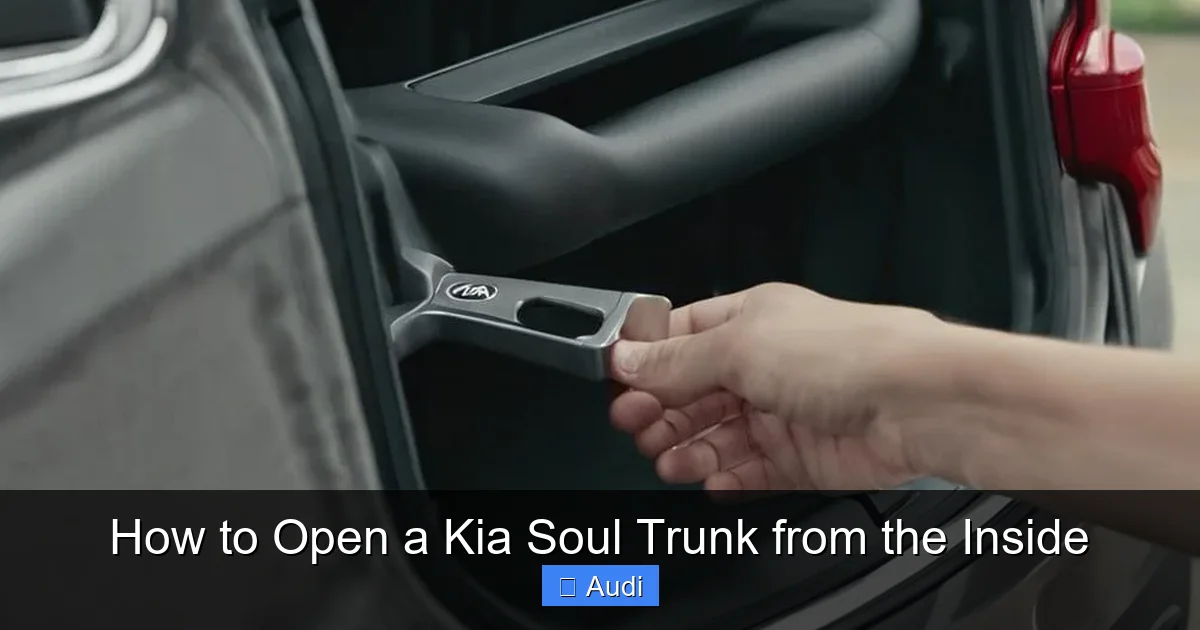 How to Open a Kia Soul Trunk from the Inside