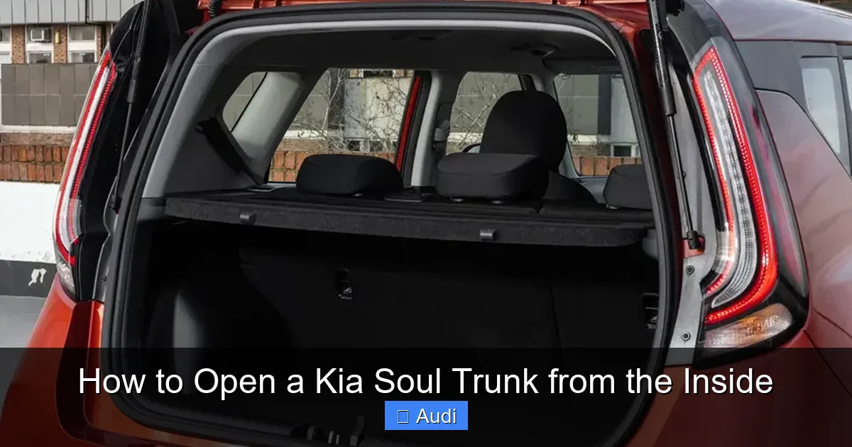 How to Open a Kia Soul Trunk from the Inside