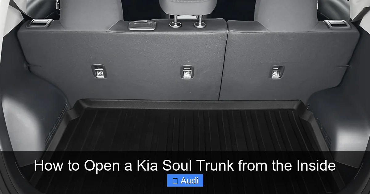 How to Open a Kia Soul Trunk from the Inside