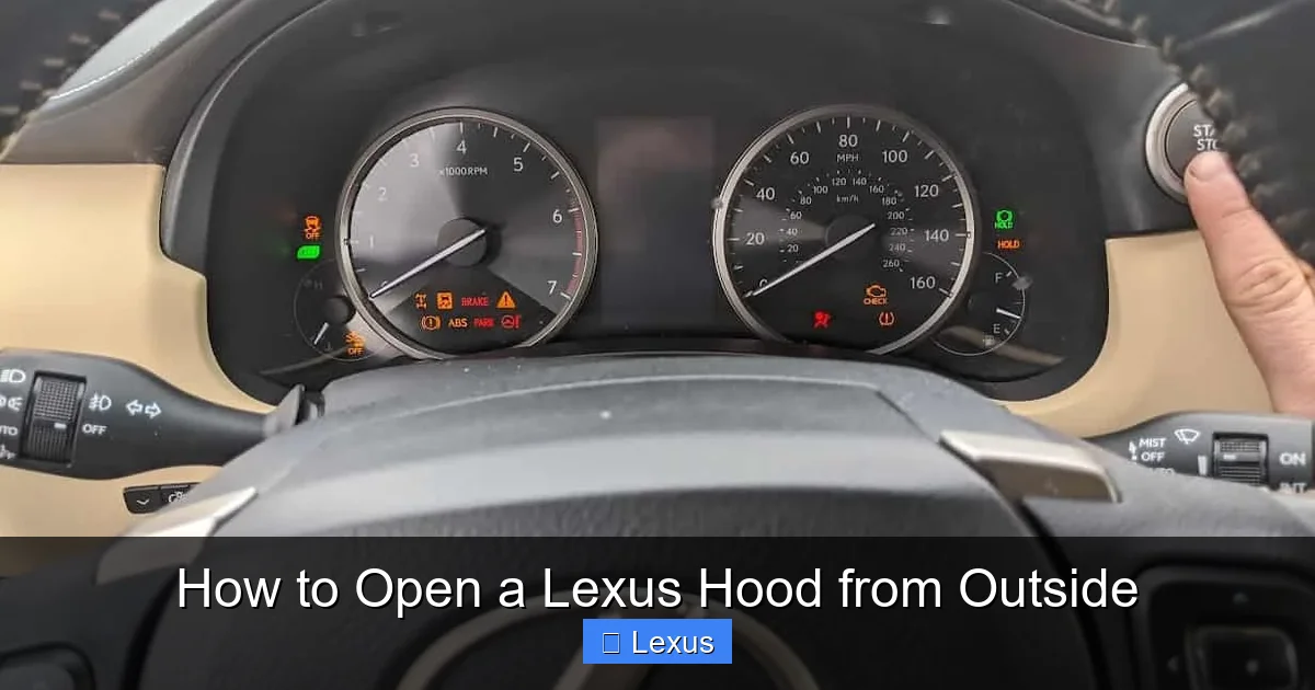 How to Open a Lexus Hood from Outside