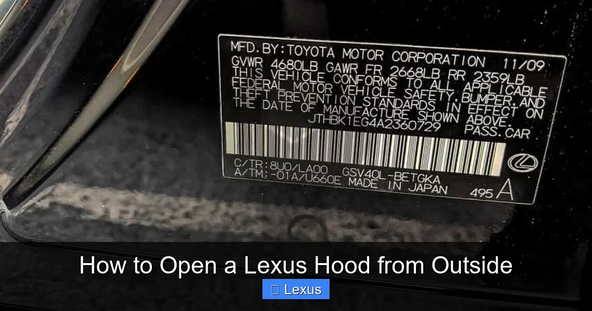 How to Open a Lexus Hood from Outside