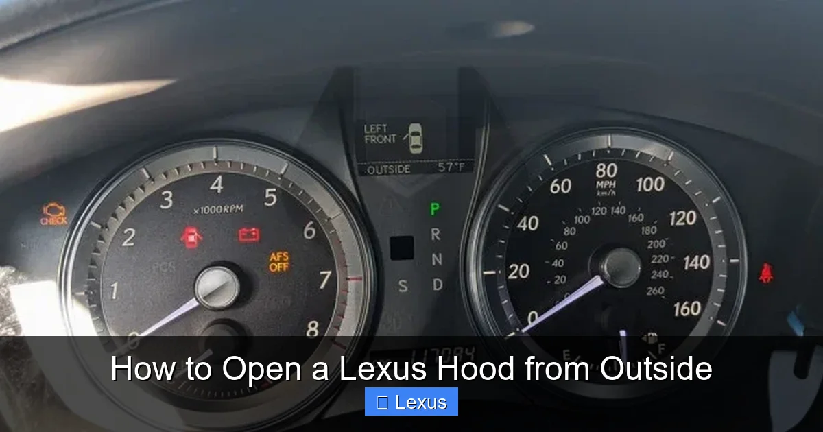 How to Open a Lexus Hood from Outside