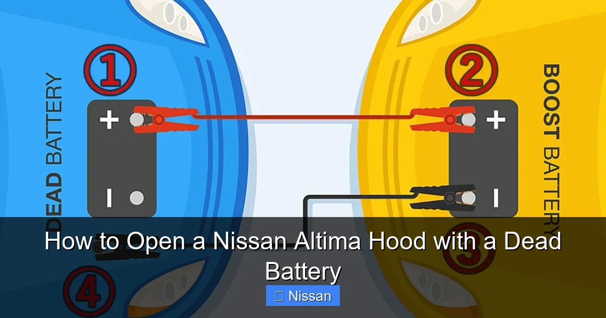 How to Open a Nissan Altima Hood with a Dead Battery