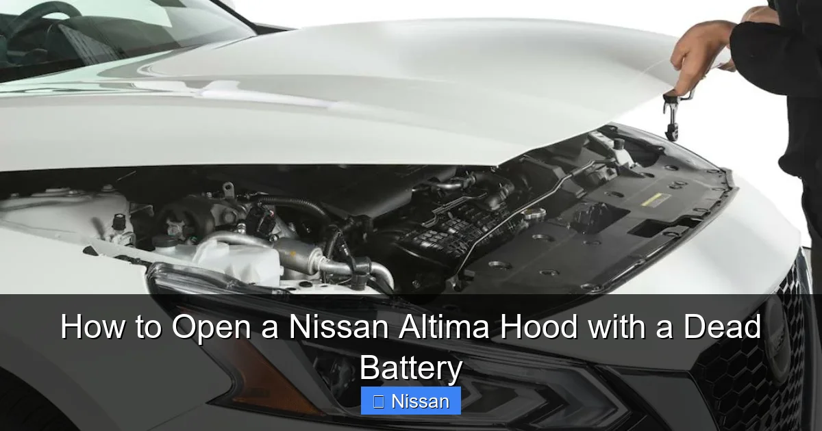 How to Open a Nissan Altima Hood with a Dead Battery