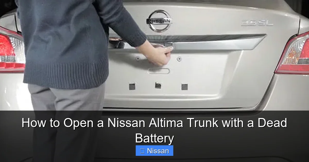 How to Open a Nissan Altima Trunk with a Dead Battery
