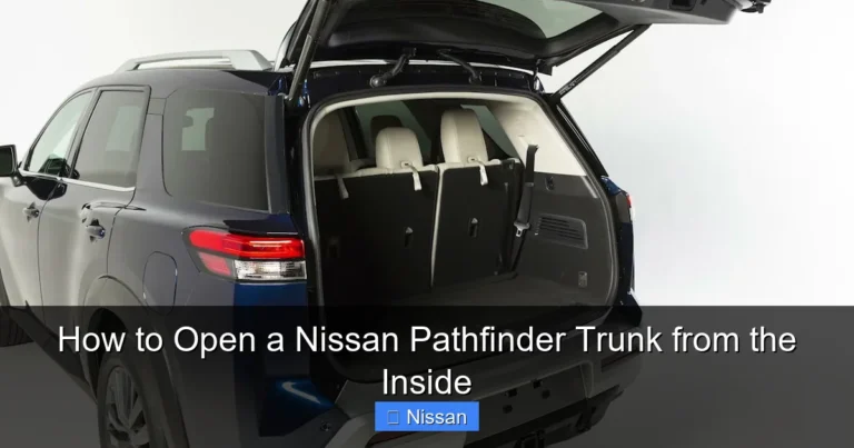 How to Open a Nissan Pathfinder Trunk from the Inside