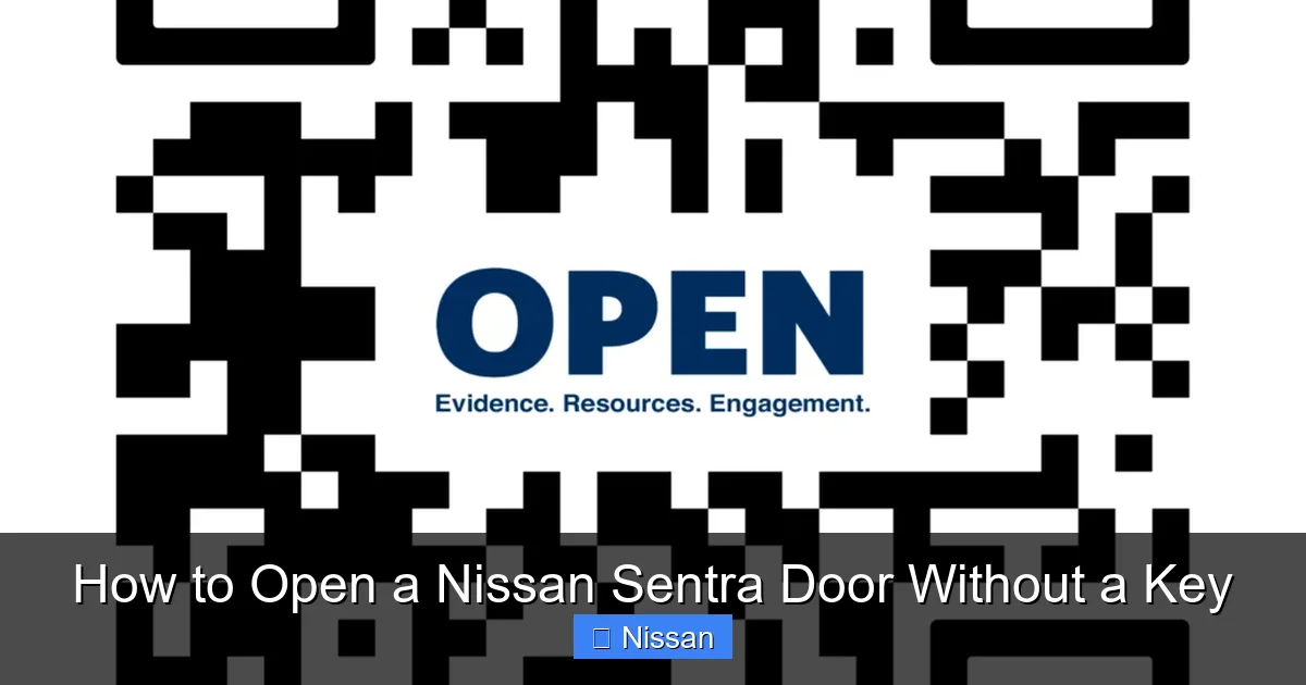 How to Open a Nissan Sentra Door Without a Key