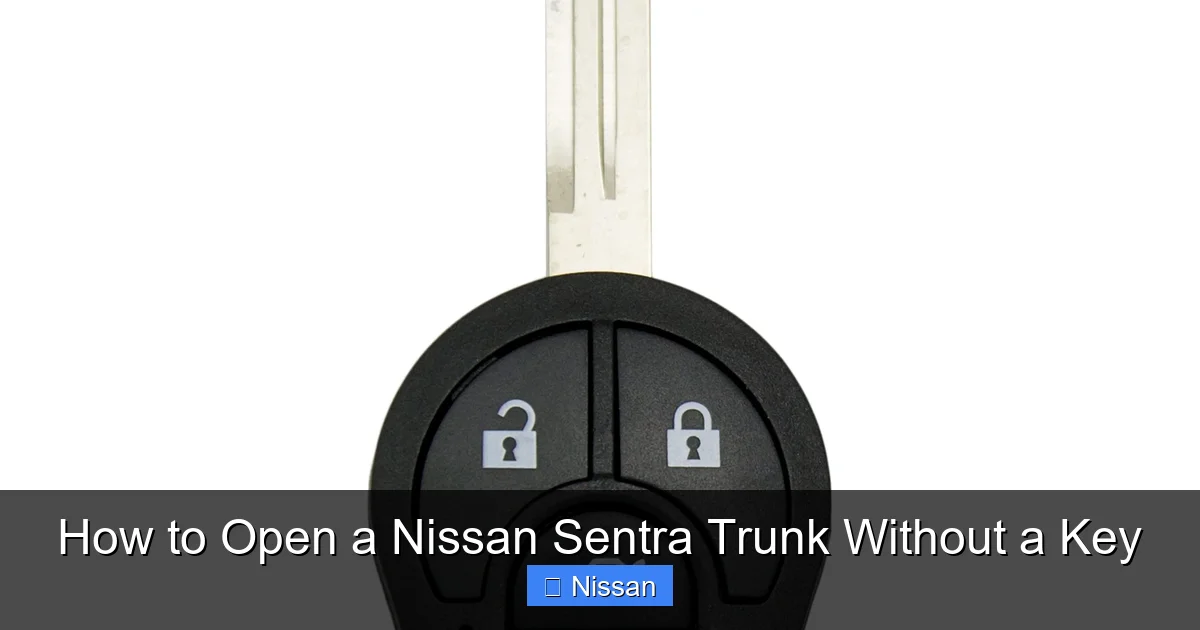 How to Open a Nissan Sentra Trunk Without a Key