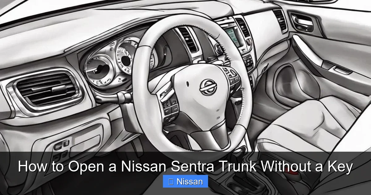 How to Open a Nissan Sentra Trunk Without a Key