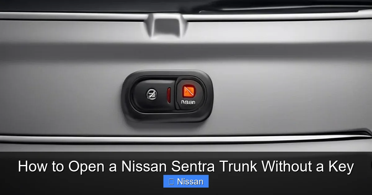 How to Open a Nissan Sentra Trunk Without a Key