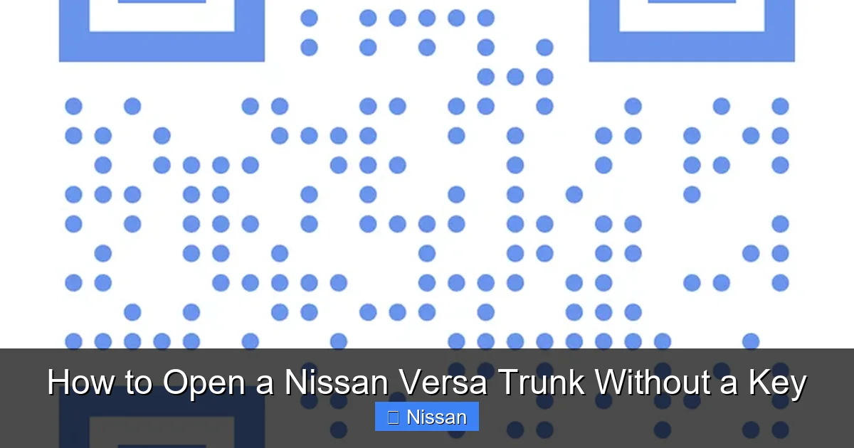How to Open a Nissan Versa Trunk Without a Key