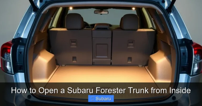 How to Open a Subaru Forester Trunk from Inside