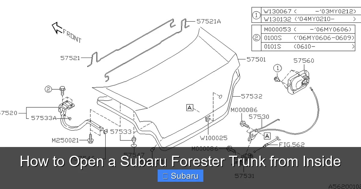 How to Open a Subaru Forester Trunk from Inside