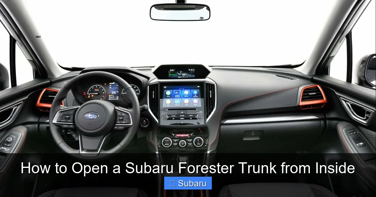 How to Open a Subaru Forester Trunk from Inside