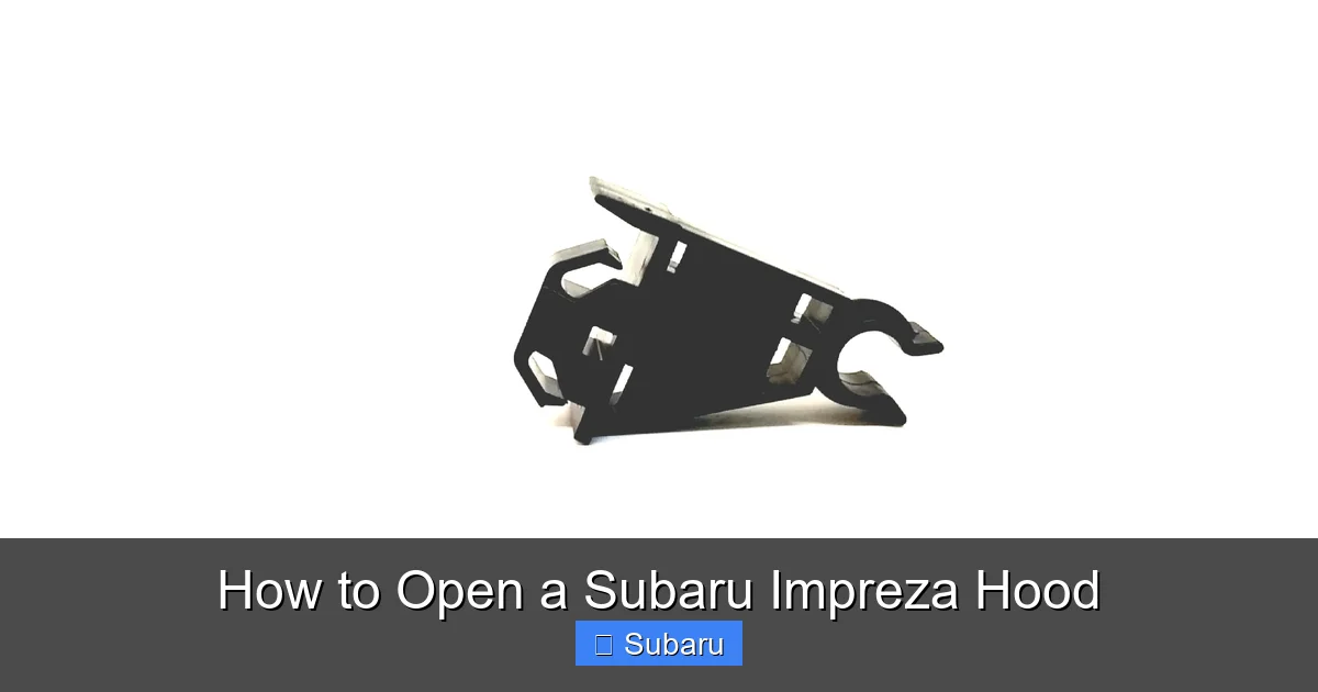 How to Open a Subaru Impreza Hood