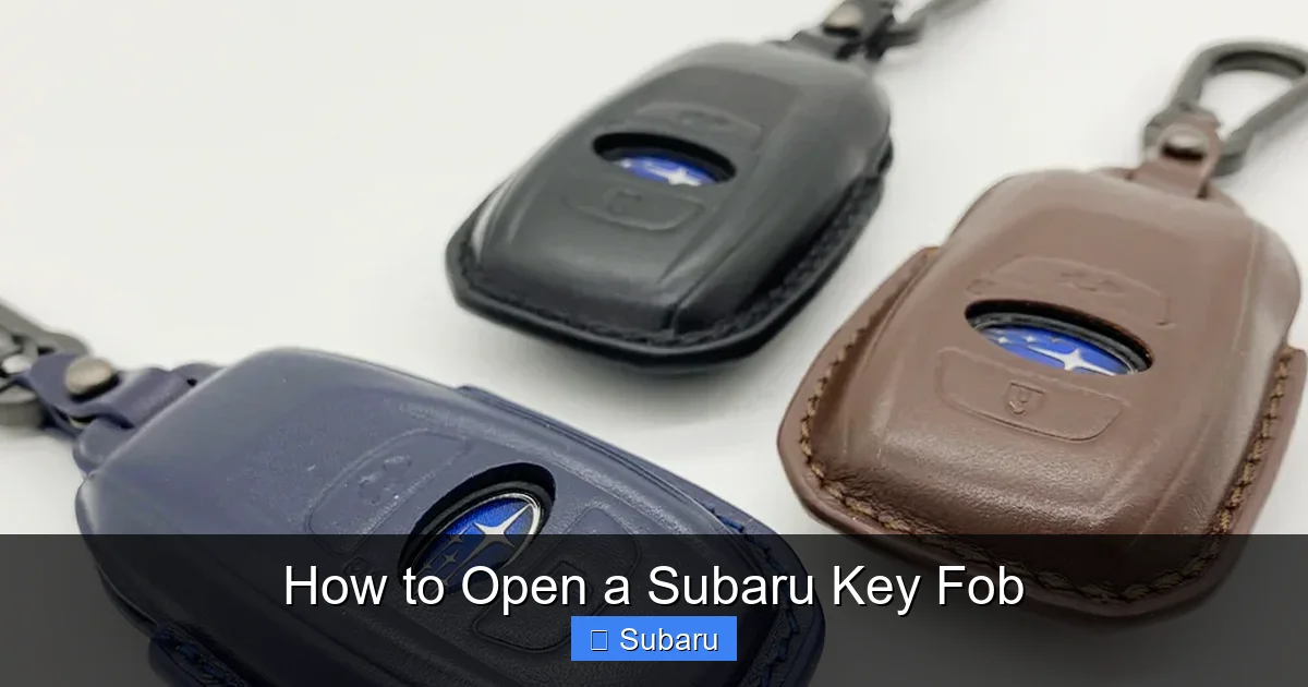 How to Open a Subaru Key Fob