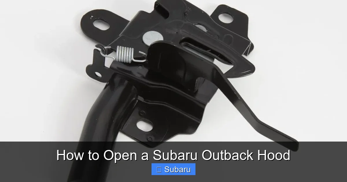 How to Open a Subaru Outback Hood