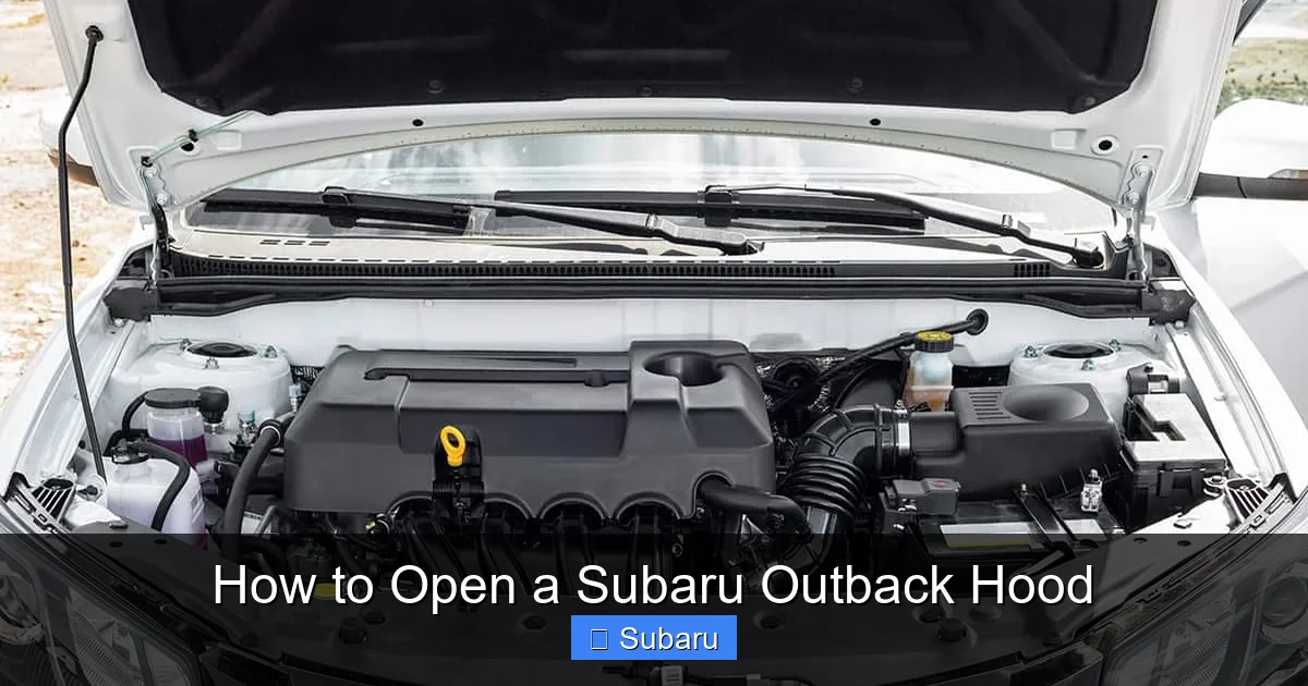 How to Open a Subaru Outback Hood